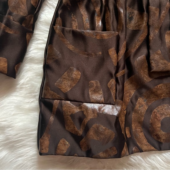 New! GILES DEACON Runway Painted Silk Shirt Dress - Picture 5 of 9